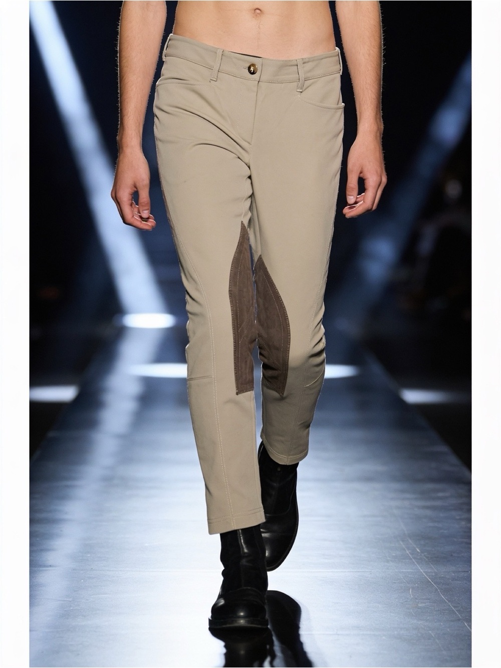 Dolce & Gabbana Riding Pants Equestrian Beige Tan Stretch Cropped size 46